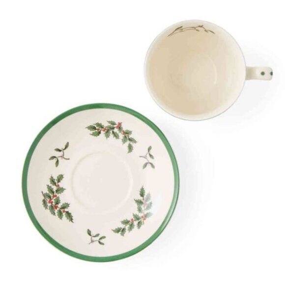 Amazon.com | Spode Christmas Tree 7 fl.oz Teacup & Saucer  Spode Christmas Tree Set of 4 Teacup & Saucer New In Box